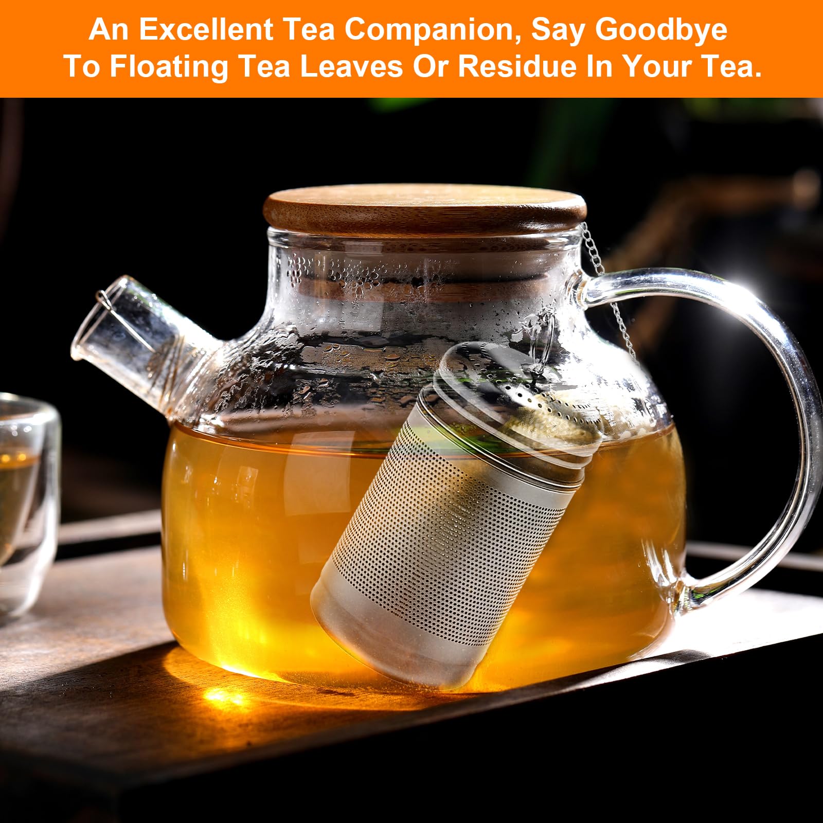 Colador De Té De Acero Inoxidable - 2 Unidades Con Tapa Y Cadena - Para Té A Granel, Café O Especias - Fácil De Limpiar