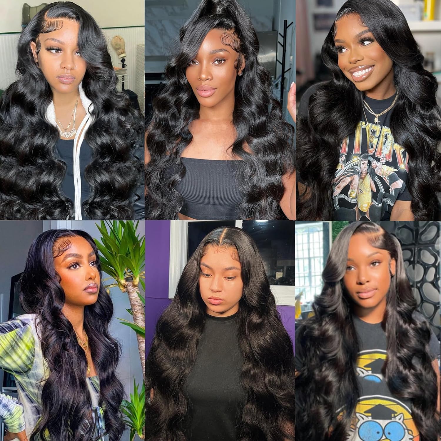 Body Wave Lace Front Human Hair Wigs Transparent Lace Frontal Wigs for Black Women Glueless Wigs (Natural Color 30 Inch)