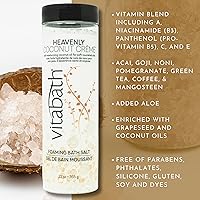 Vista 2 de Vitabath Heavenly Coconut Crème - Sales de baño espumosas para aromaterapia de burbujas relajantes para el cuidado de la piel, para el cuidado