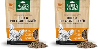 Nature's Advantage Freeze-Dried Raw Duck & Pheasant Dinner Dog Food Mini Nibs, 14 oz | Grain Free, High Protein Nutrition (Pack of 2)