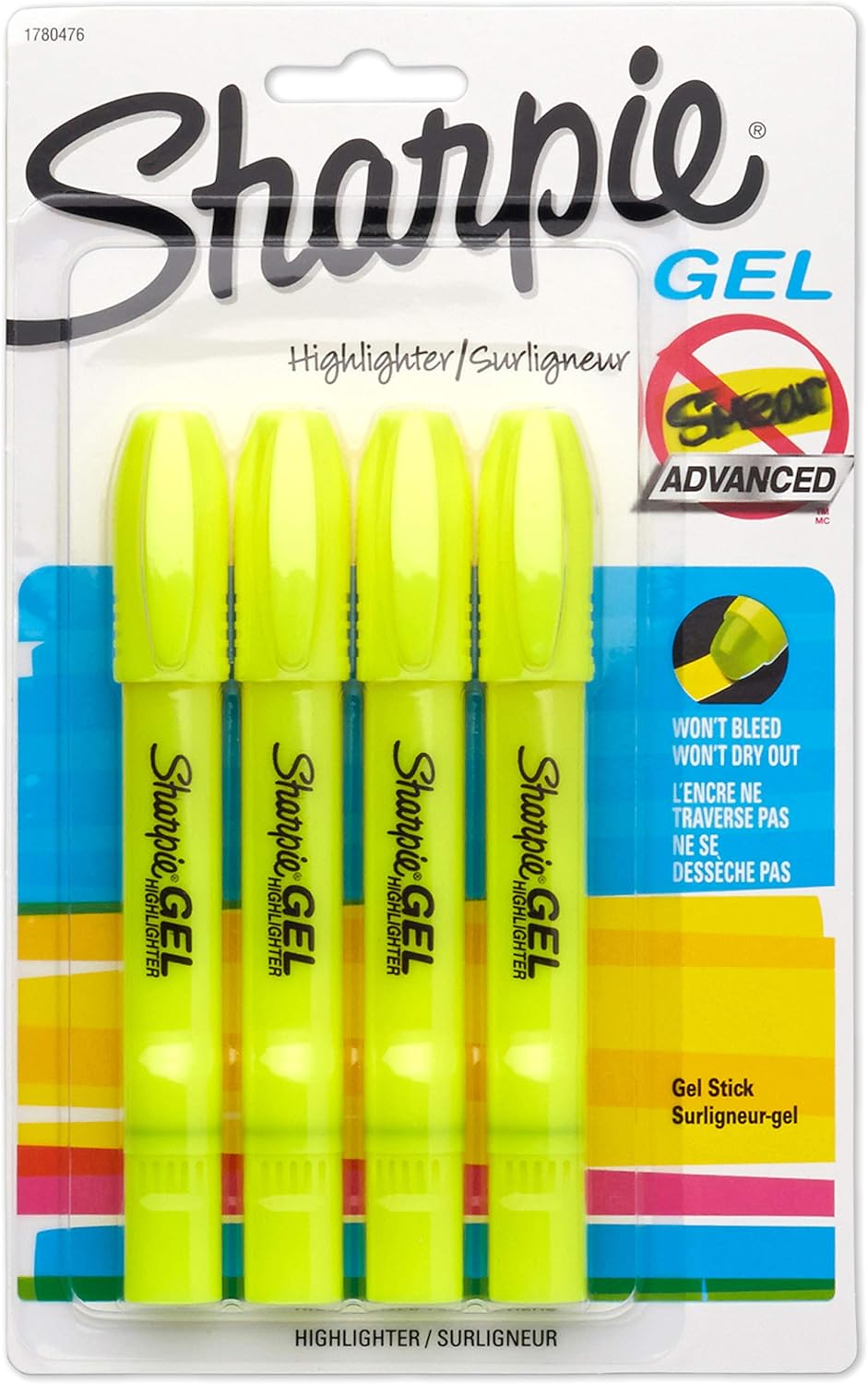 Sharpie 1780476 Accent Gel Highlighter, Fluorescent Yellow