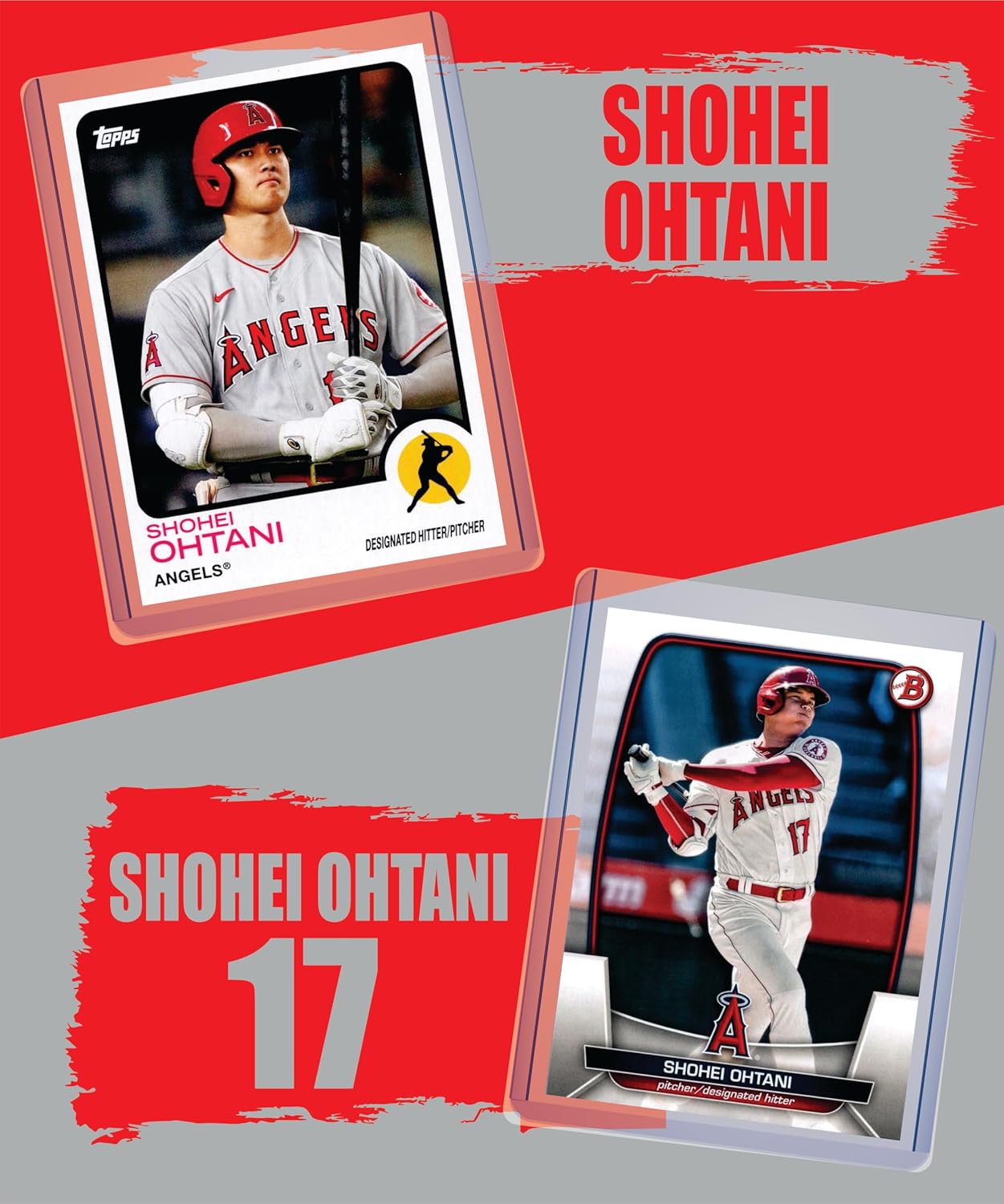Shohei Ohtani (10) Assorted Baseball Cards Gift Pack - Los Angeles Angels