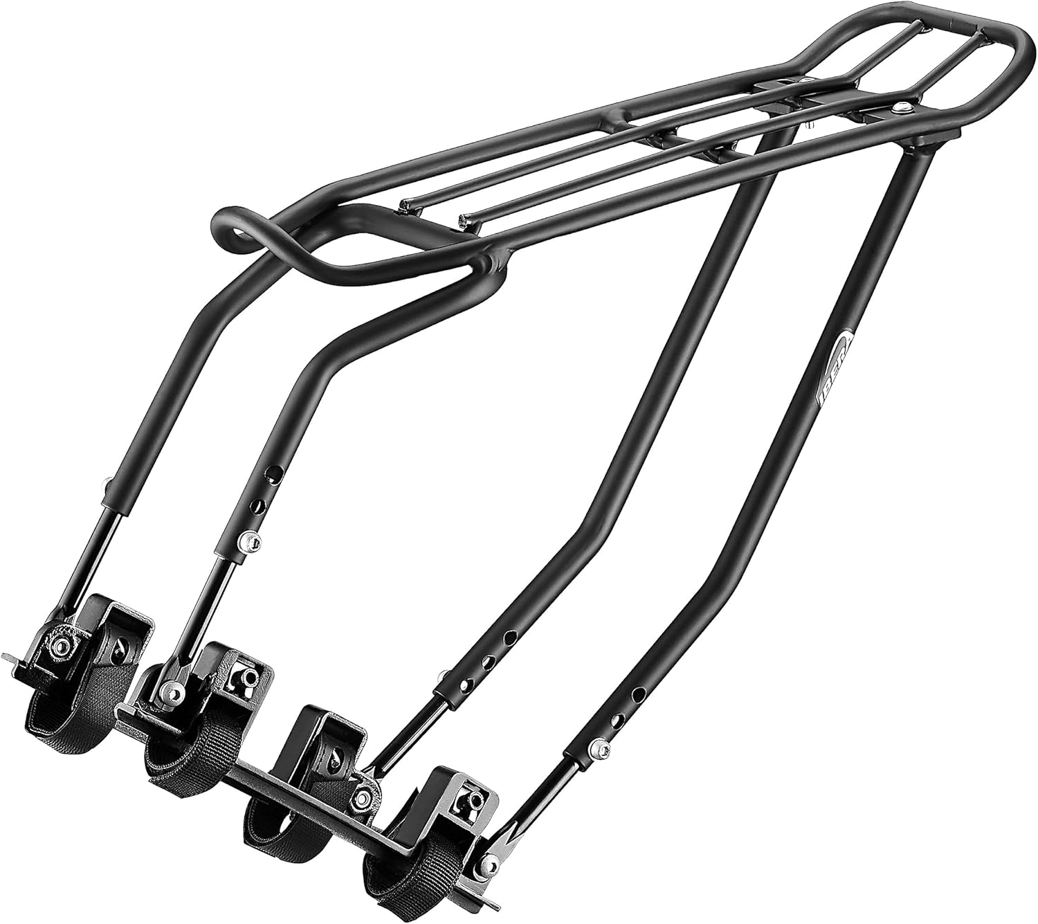ibera bike rack - bicycle touring carrier plus+ for disc brake/non-disc brake mount, fat tire bikes, frame-mounted for heavier top & side loads, height adjustable for 26"-29" frames staymount