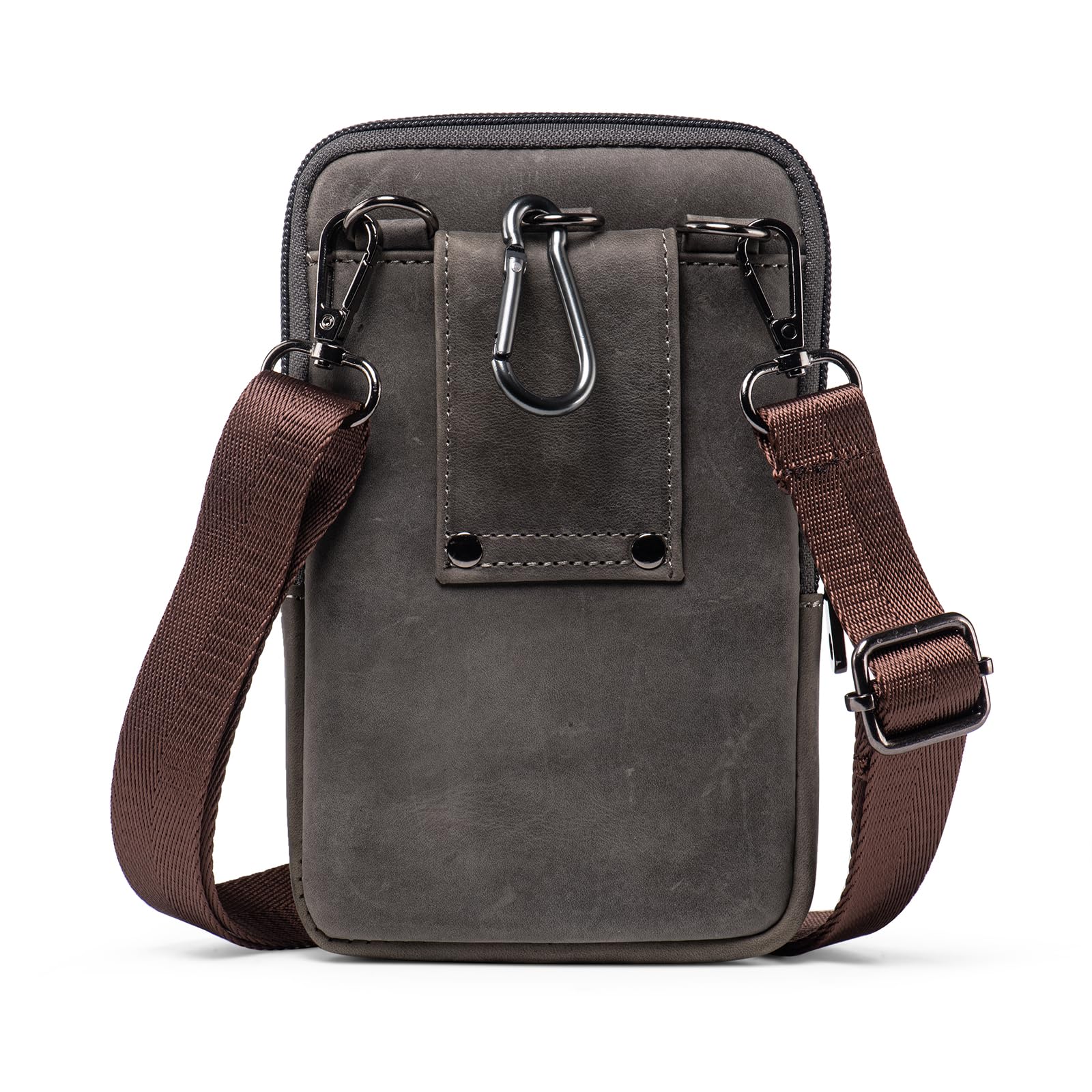 Borsa in pelle con cintura e clip da cintura per iPhone 16 Pro Ma 16 Plus iPhone 15 14 13 Pro Max, per Galaxy S25 S24 S23 Ultra S25+ Organizzatore Marsupio con cinturino lungo per il corpo