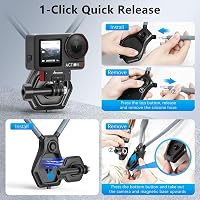 AMAZEAR Mágneses Nyakpánt Tartó DJI Action 5 Pro/OSMO 360 GoPro Hero 13 Insta360 Ace Pro Mellkasi Rögzítés 7