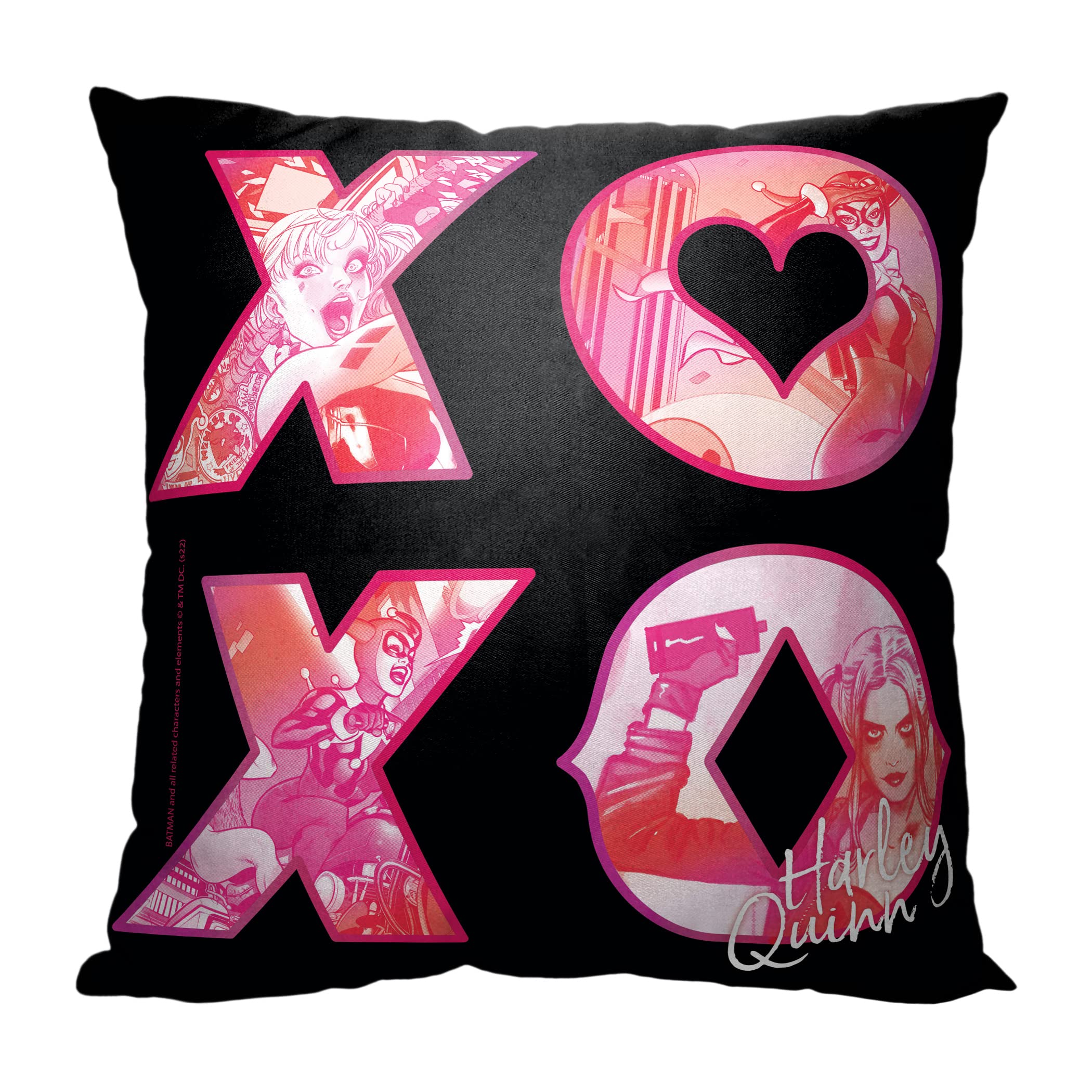Northwest DC Comics Pillow, 18" x 18", XOXO Harley