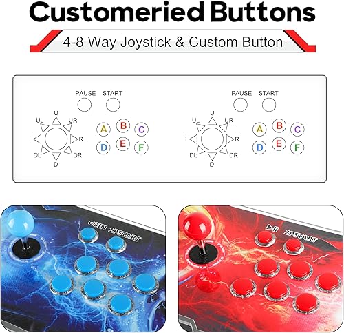Miniatura 4 de Pandora Box Arcade Game Console 32000 juegos preinstalados, máquina de juegos retro para proyector de TV PC, soporta hasta 4 jugadores, salida Full