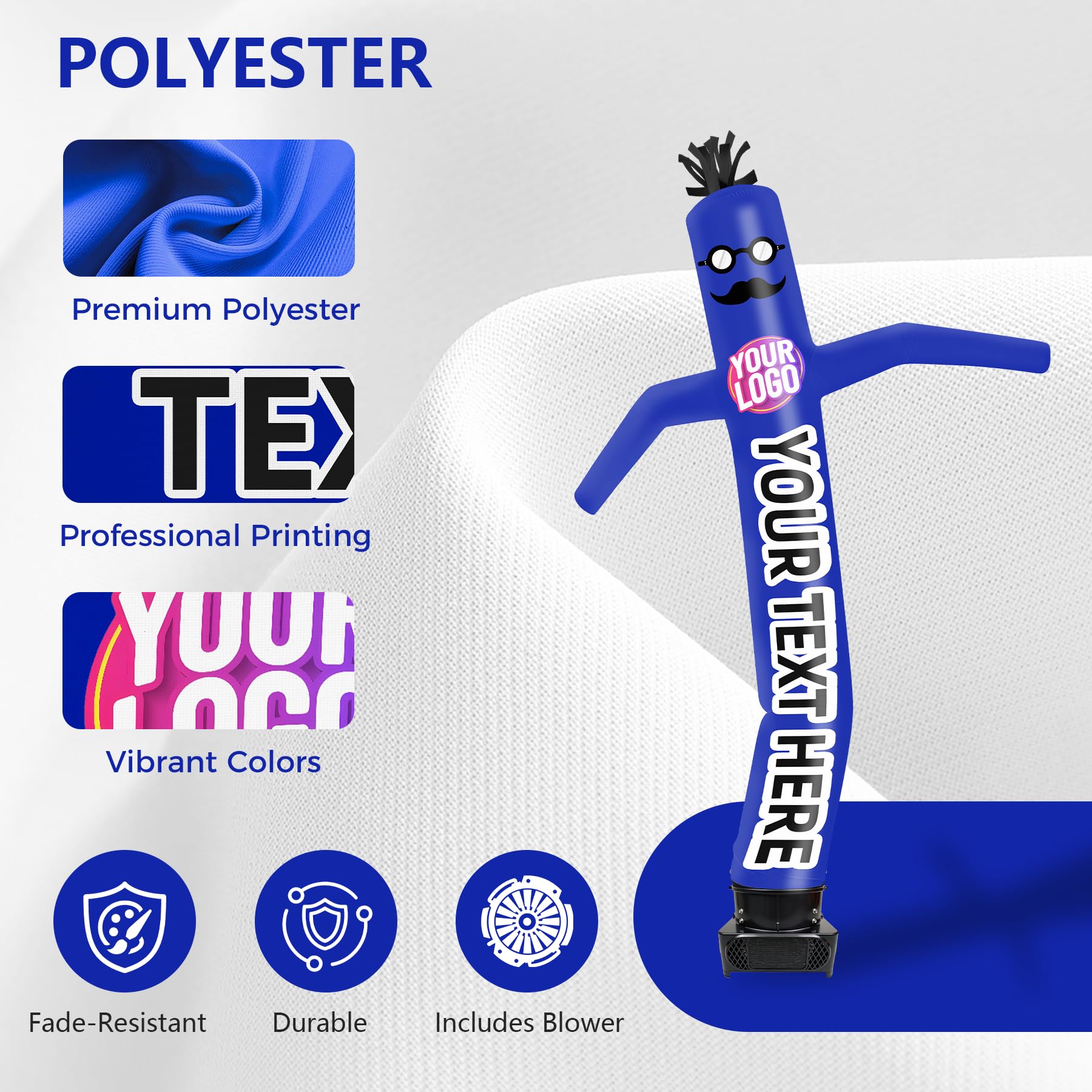 Amazon.com: Custom Inflatable Tube Man Set, Personalized Wacky