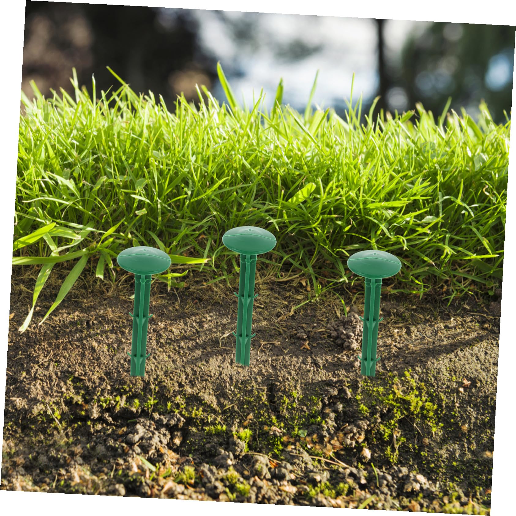 Piquets de Jardin en Plastique Verts 100 Pièces pour Bâche