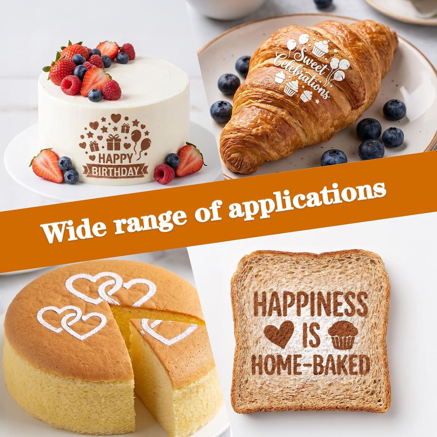 30 PCS Artisan Bread Stencils for Sourdough, Stencils Baking Mold