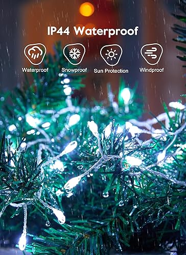 Miniatura 3 de Guirnalda de luces de petardo enchufables, 50 pies, 1000 luces LED, impermeables, alambre plateado, luces de luciérnaga estrellada para