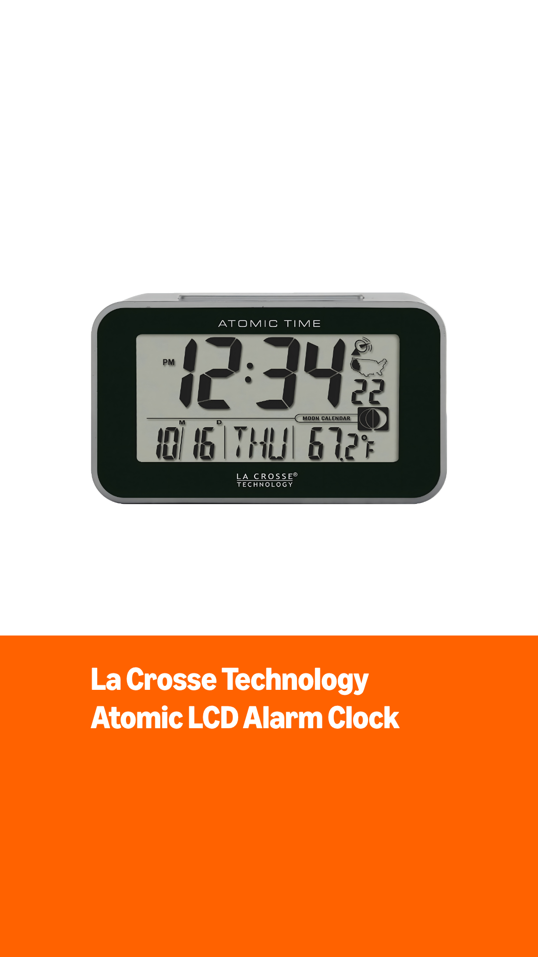 Amazon.com: La Crosse Technology 617-1270 Atomic LCD Alarm Clock