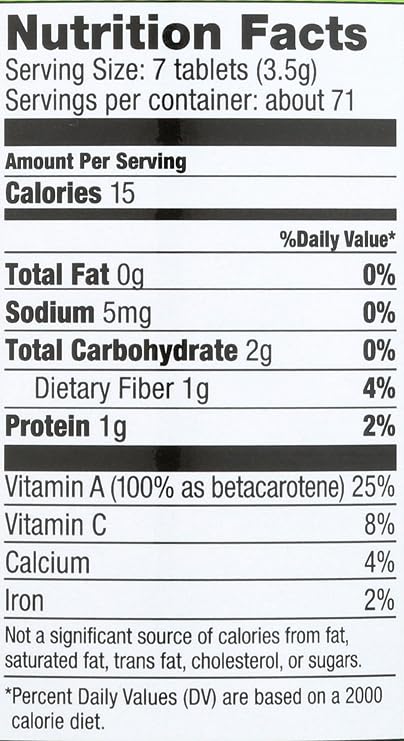 PINES Organic Alfalfa, 500 Count Tablets