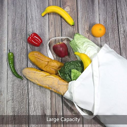 Miniatura 4 de TOPDesign - Bolsa de lona de algodón súper fuerte, grande de 10 onzas