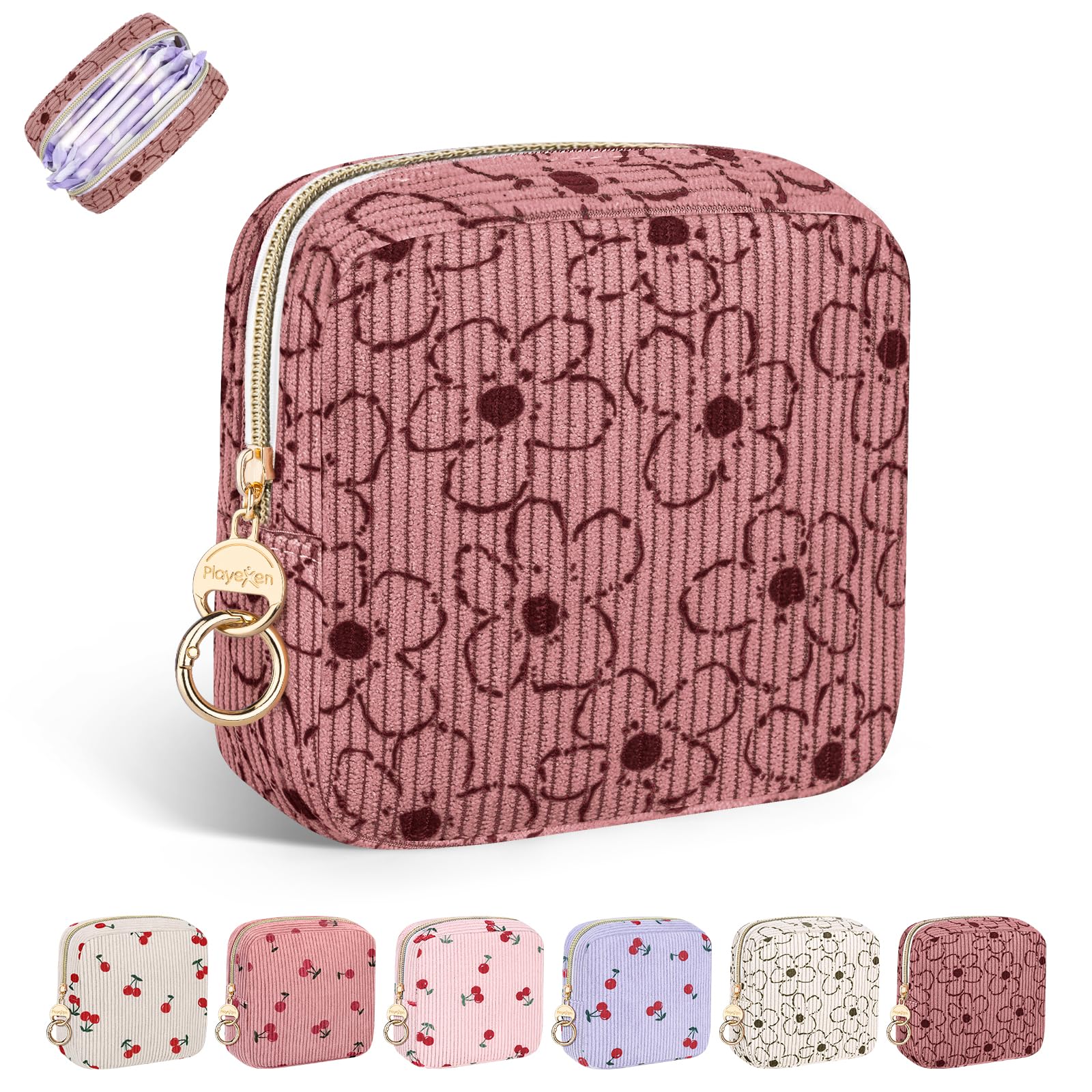 Porta Assorbenti Igienici da Borsa Pochette Trucchi Portatile Regalo Donna Rosa