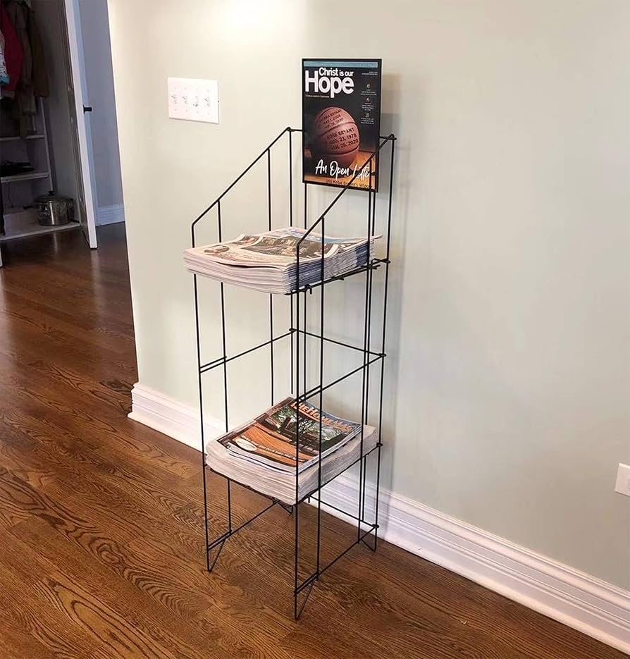 Amazon.com: FixtureDisplays® Wire Newspaper Rack Magazine