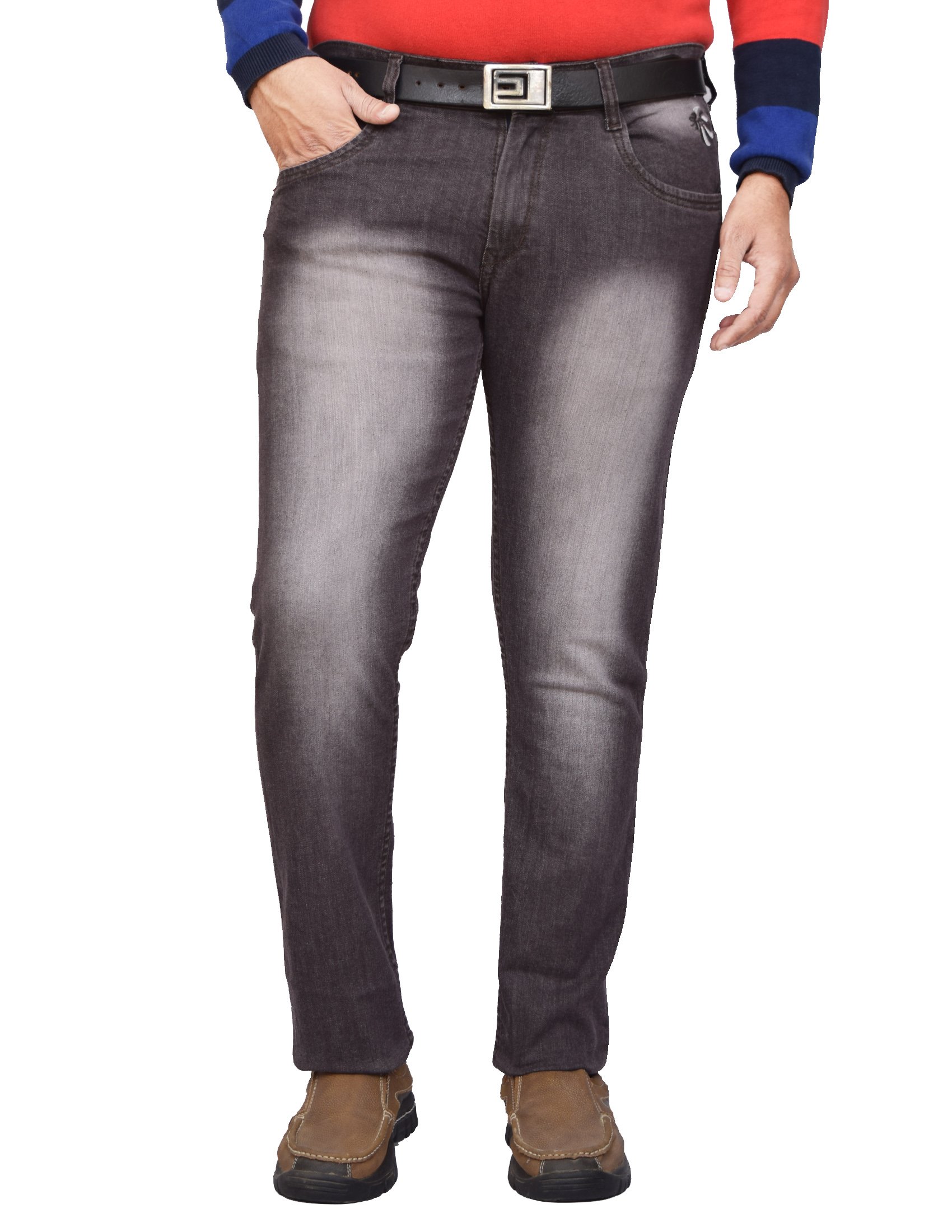 British TerminalDenim Fancy Stylish Stretchable Fashionable Slim fit Cotton Brown Jeans Pant for Men