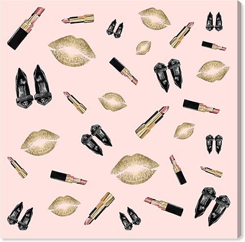 The Oliver Gal Artist Co. Lienzo decorativo para pared con texto en inglés «Classy Essentials Rose», decoración del hogar, 20 x 20 pulgadas, color