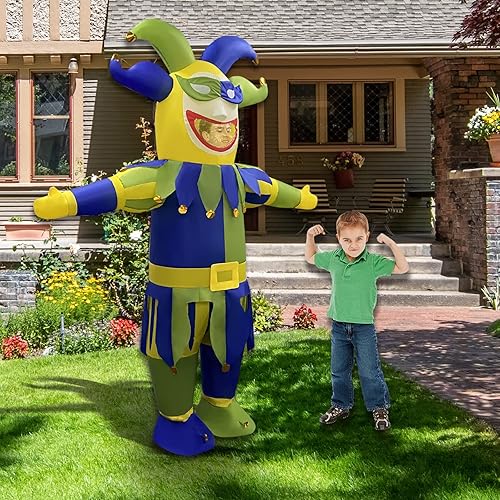 Miniatura 3 de COMIN Disfraz inflable de payaso de circo de 6 pies disfraz inflable de Halloween para fiesta de Halloween