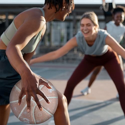 Miniatura 5 de Crossway Big Player Series Premium Composite Basketball - Moisture-Wicking, Non-Slip, and Durable for IndoorOutdoor Training. Includes Pump.