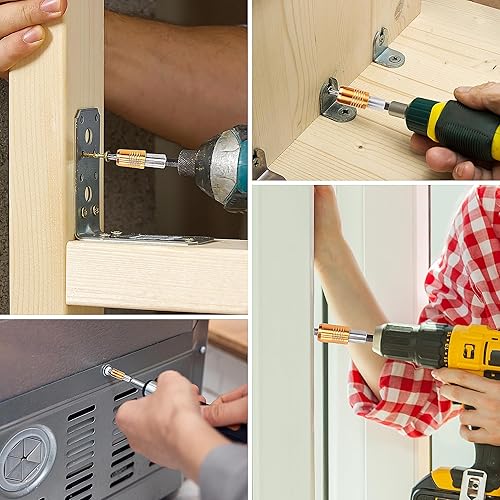 Miniatura 6 de PRIDE&CRAFT Juego de puntas de destornillador de 102 piezas con soporte de brocas de liberación rápida de 14 pulgadas, juego de puntas de