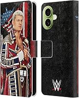Vista 101 de Head Case Designs Officially Licensed WWE American Nightmare Flag Cody Rhodes Leather Wallet Case Compatible with Apple iPhone 7 Plus/iPhone 8 Plus