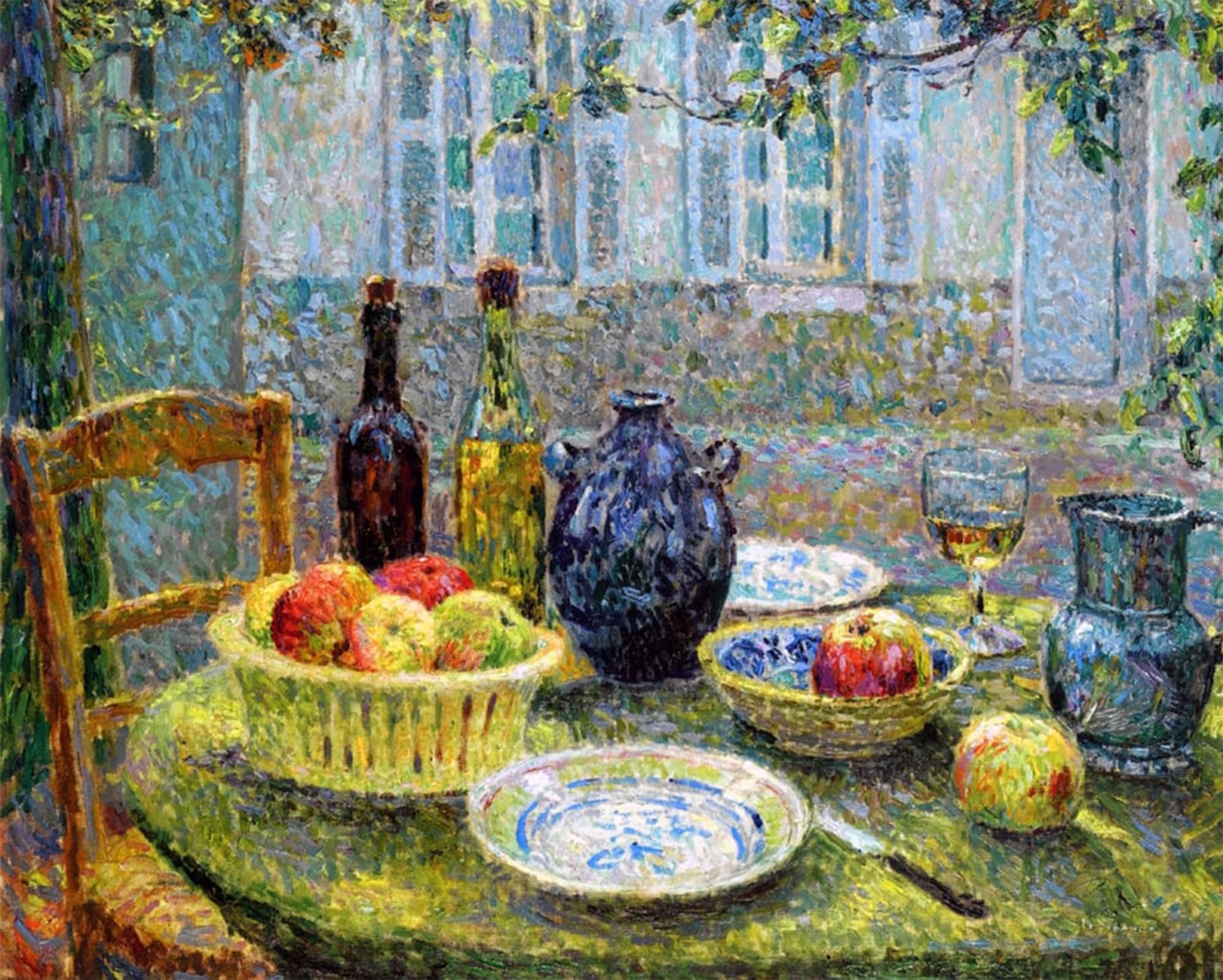 POSTERIIk Vintage Print Pop Art Landscape Artwork Pierre's Table by Henri Eugene Augustin Le Sidaner Art Prints for Office Home Decor 60x90cm