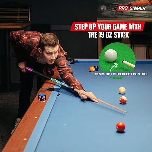 Miniatura 7 de ProSniper Pool Cues  Juego de 4 palos de taco de piscina hechos de madera de arce canadiense  4 tizas de piscina adicionales incluidas  Diseño único
