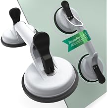 2 Pack Glass Suction Cups Heavy Duty Aluminum Vacuum Lifter | Strong Suction Cup Holder for moving Glass, Window, Tile, Granite, Mirror, Dent Puller | Laminate Floor Gap Fixer