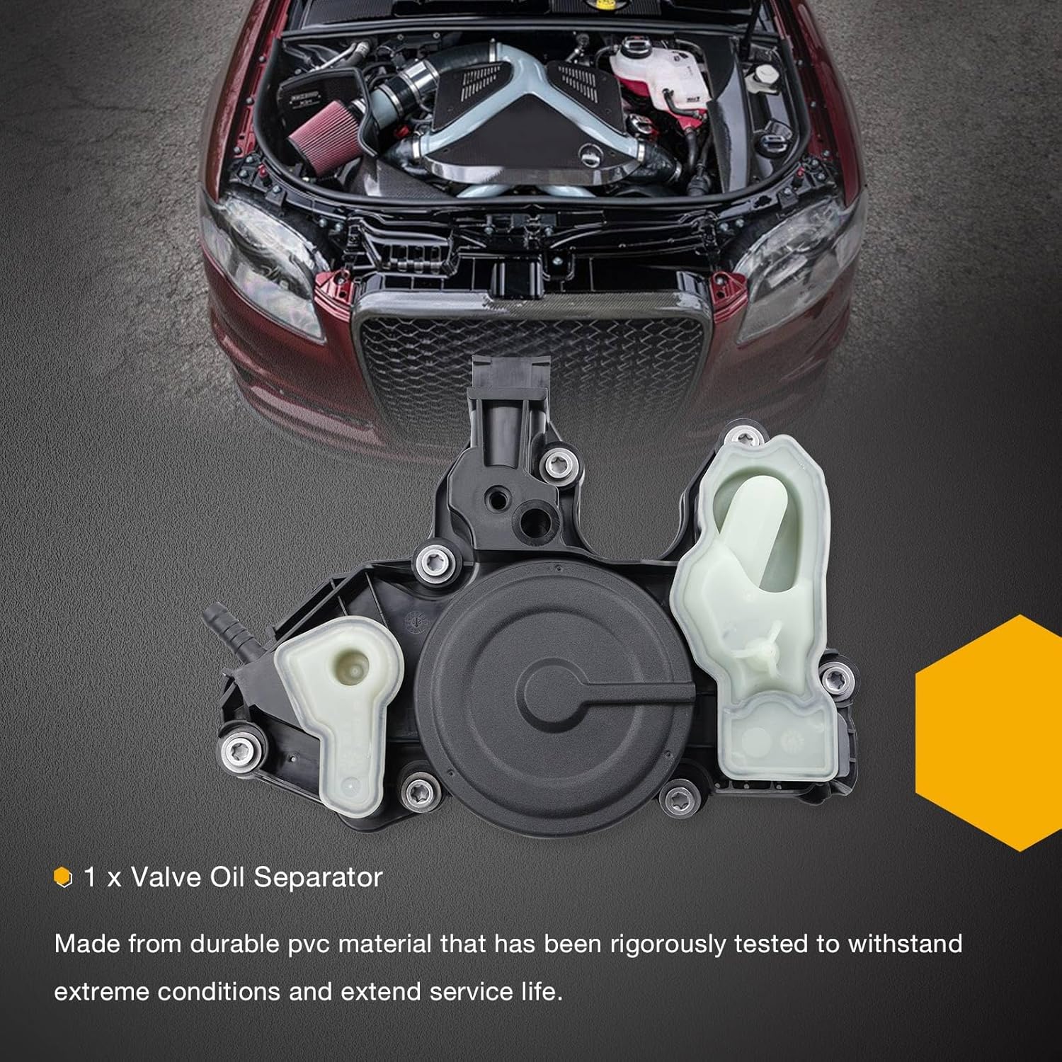 06K103495 PCV Valve, Oil Separator Engine Crankcase Vent Valve, Compatible with Audi A3 A4 Volkswagen Golf VW Jetta Passat Bettle GTI 1.8T 2.0T 2014-2018, Replace 06K013495AA 06K103495AT