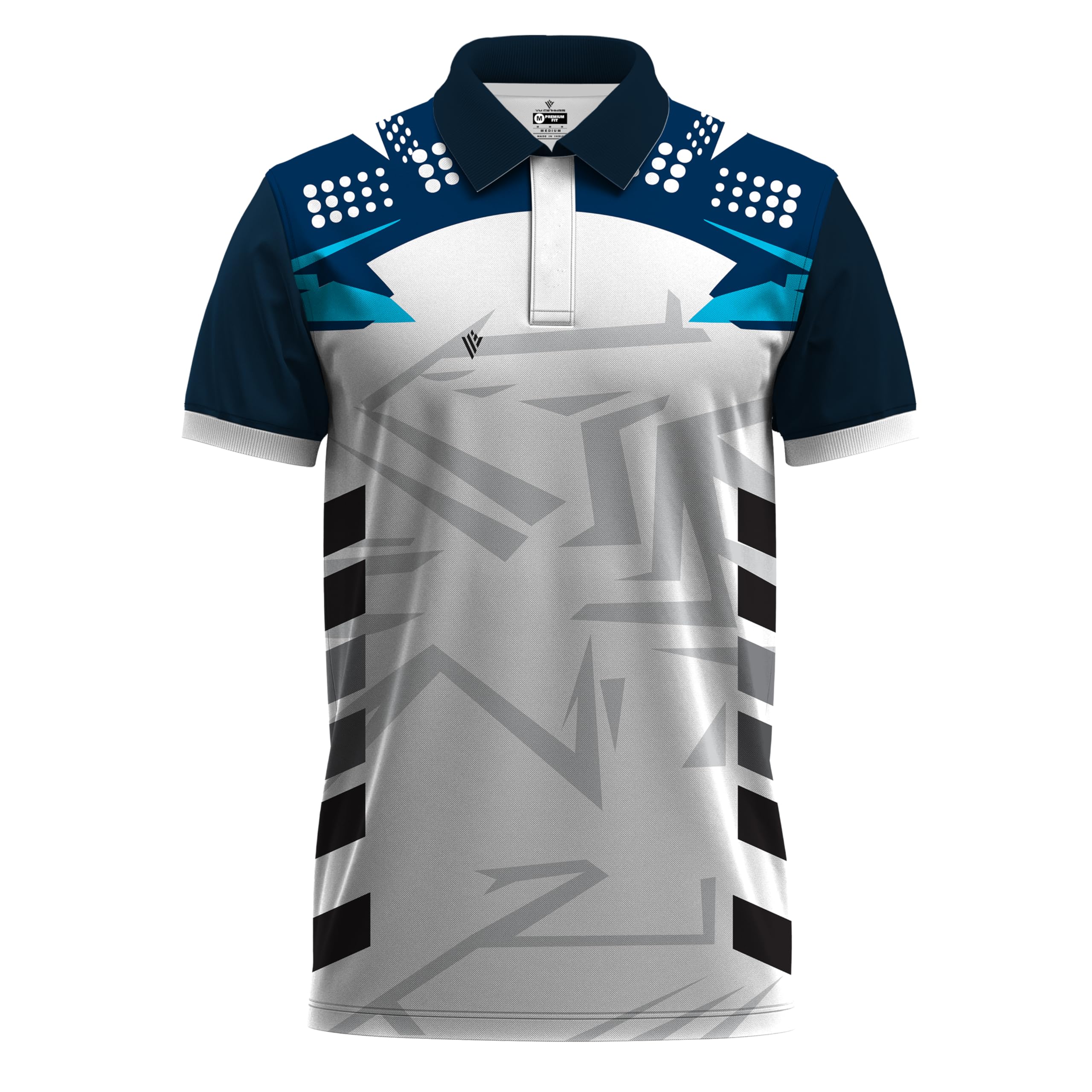 VM Clothing's Men's Dryfit Half Sleeve Printed Sports Jersey for Cricket Team Sports Club Jersey