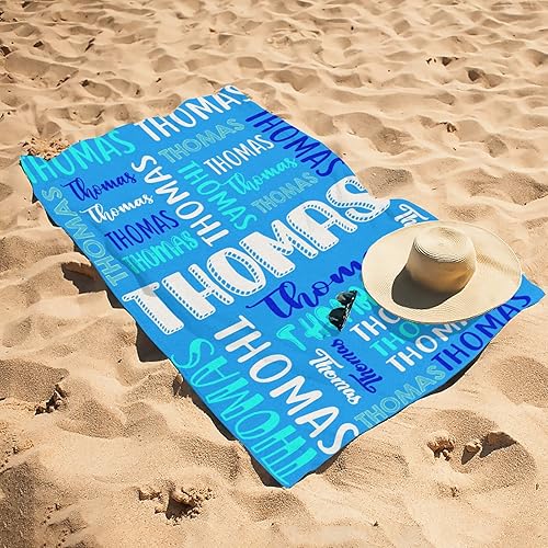 Vista 159 de Toalla de playa, toallas de playa personalizadas para niños, toallas de playa para adultos y niños, microfibra de secado rápido, toallas de playa