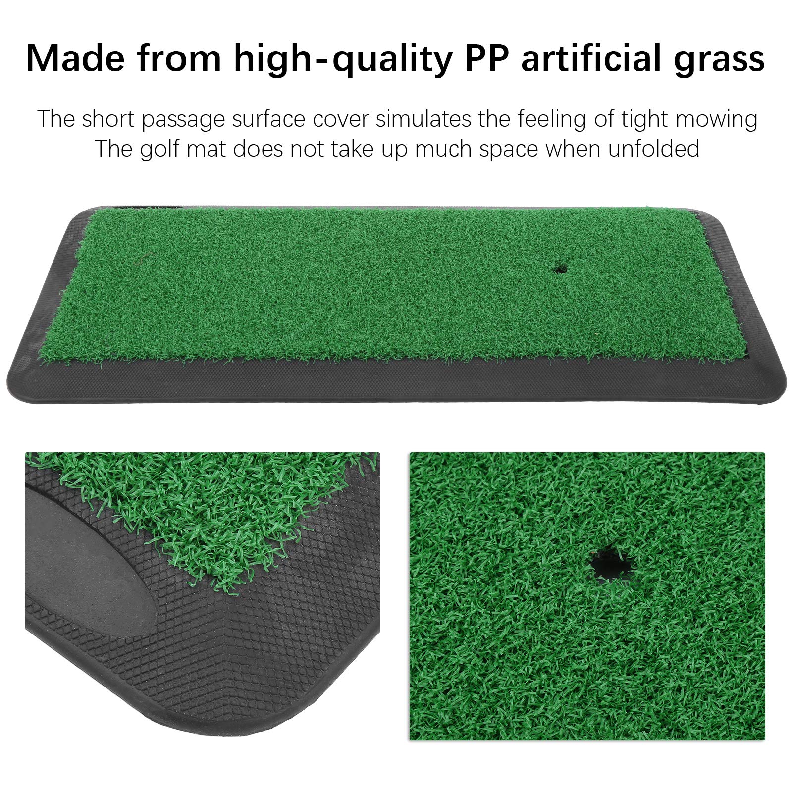 iFCOW Tappetino da allenamento da golf in erba artificiale con superficie in gomma