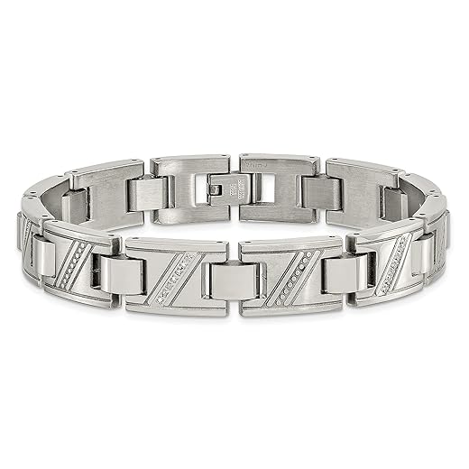 Stainless Steel Diamond 8.5" Tennis Bracelet