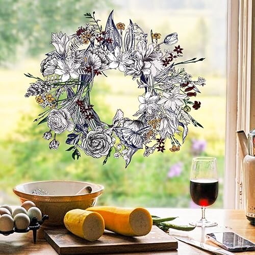 Miniatura 1 de funlife Adhesivos para ventana de doble cara, calcomanías de ventana de Pascua, decoración de ventana de vidrio, películas de ventana estáticas