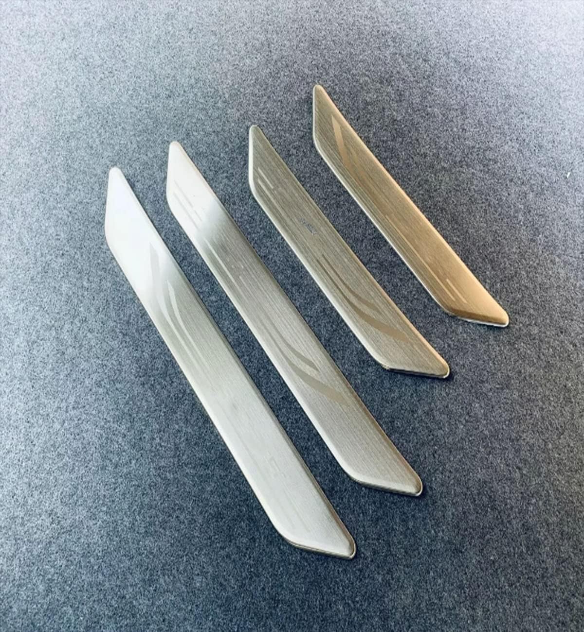 4 Car Threshold Strip Protection Strip, Front and Rear Four Door Decorative Strips for RX 2023-2024 (External Silver)