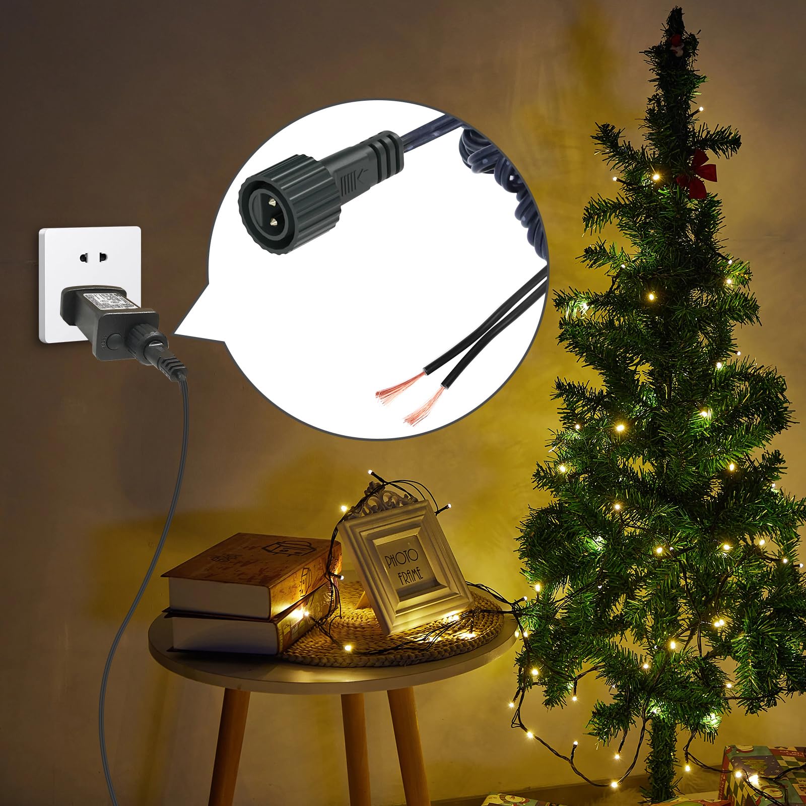 Câble d'alimentation LED étanche 3 m pour transformateurs de puissance CZJUTAI – Connecteur DC 2 broches durable pour une utilisation en extérieur et en intérieur [LED4]