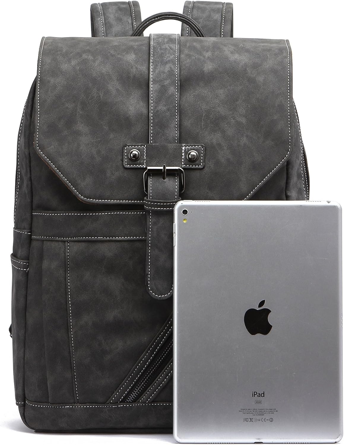 Bеѕt Quаlіtу 🔥 Laptop Backpack Pu Leather Backpack Business Backpack School Bag Grey Hоlіdау Dеаlѕ 🛒 Laptop Backpack Pu Leather Backpack Business Backpack School Bag Grey