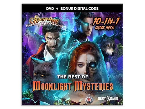 Amazing Hidden Object Games for PC Best of Moonlight Mysteries (10 Game Pack) - PC DVD with Digital Download Codes