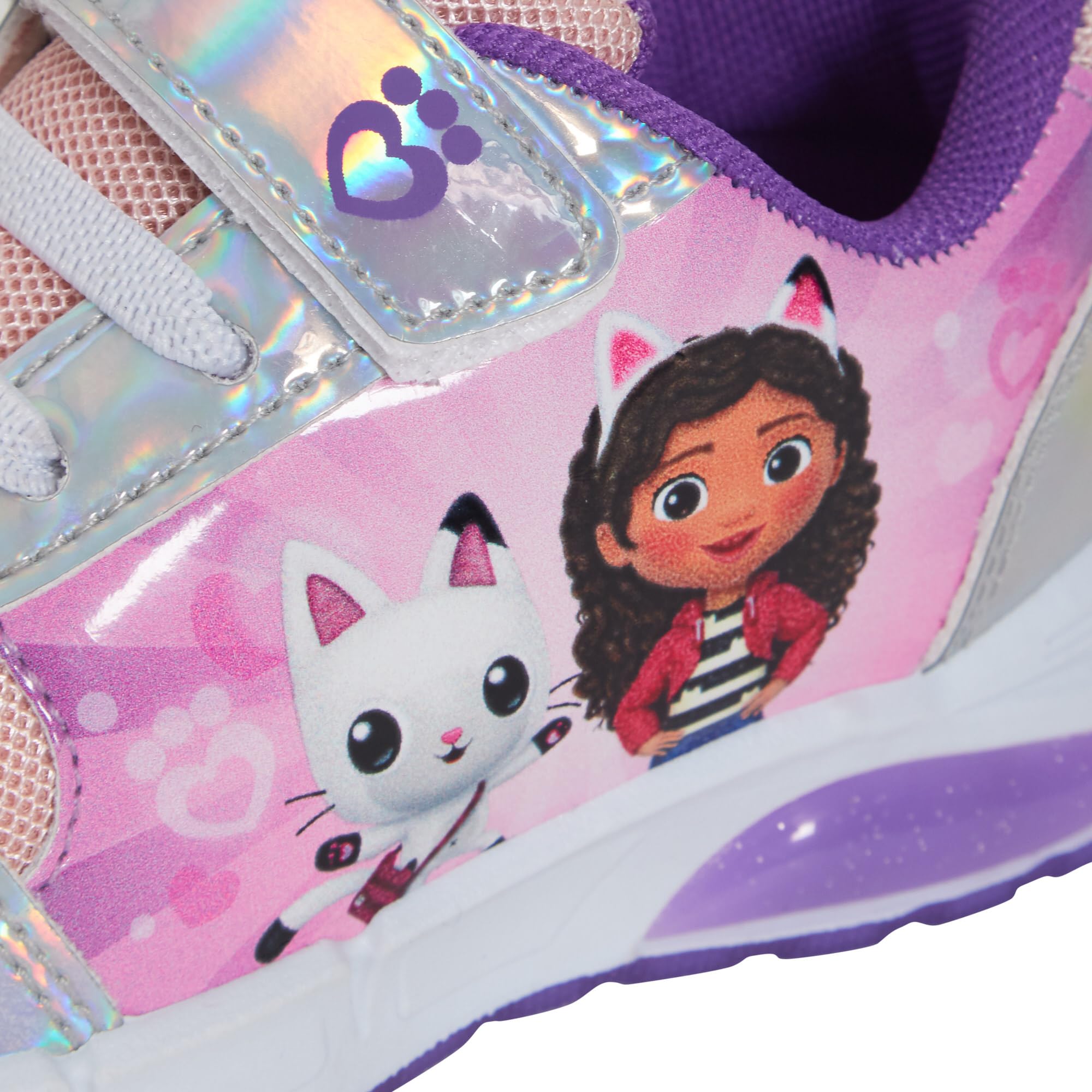 Gabby's Dollhouse Scarpe da ginnastica luminose per ragazze, facili da allacciare, con luci LED lampeggianti, Multi, 30 EU