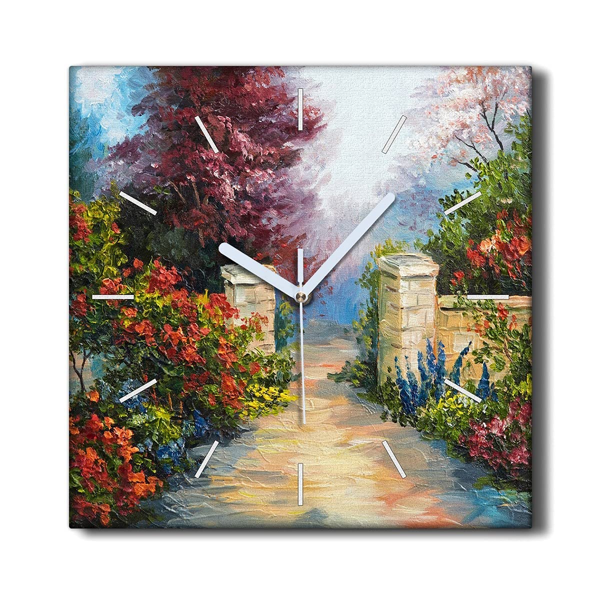 Horloge murale décoration murale silencieuse en toile Coloray