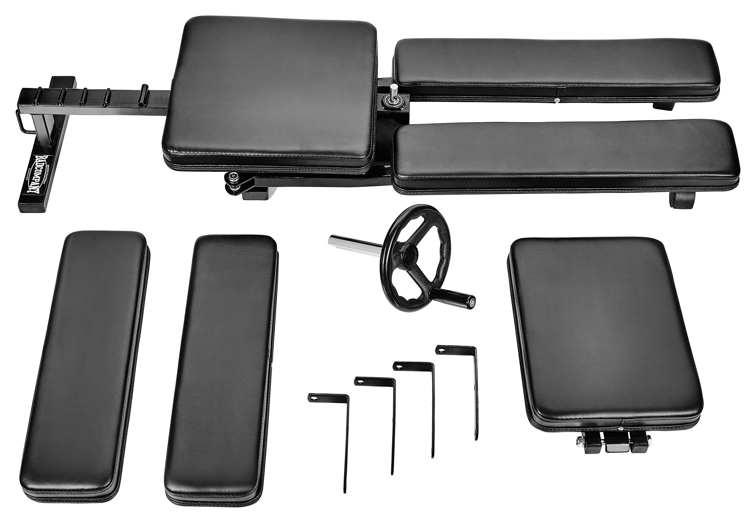 Bad Company Beinspreizer I 198 cm Spannweite I Mechanischer Spagattrainer I Stretching Machine inkl. Transportrollen I BCA-36