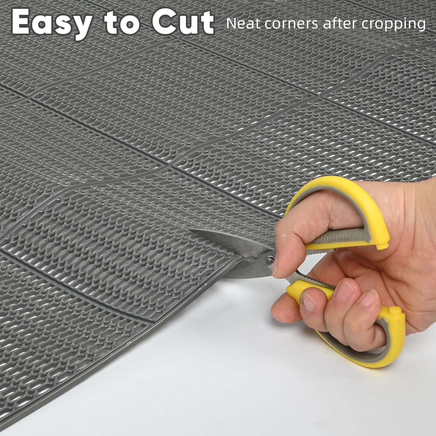 Outdoor Indoor Anti-Slip Mat, Drainage Non Slip Mats Commercial Floor Mat Mesh Hollow Door Mat Roll for Swimming Pool Garage Restaurant Sauna SPA, 118.8 x 35.4 inches(300 x 90cm)