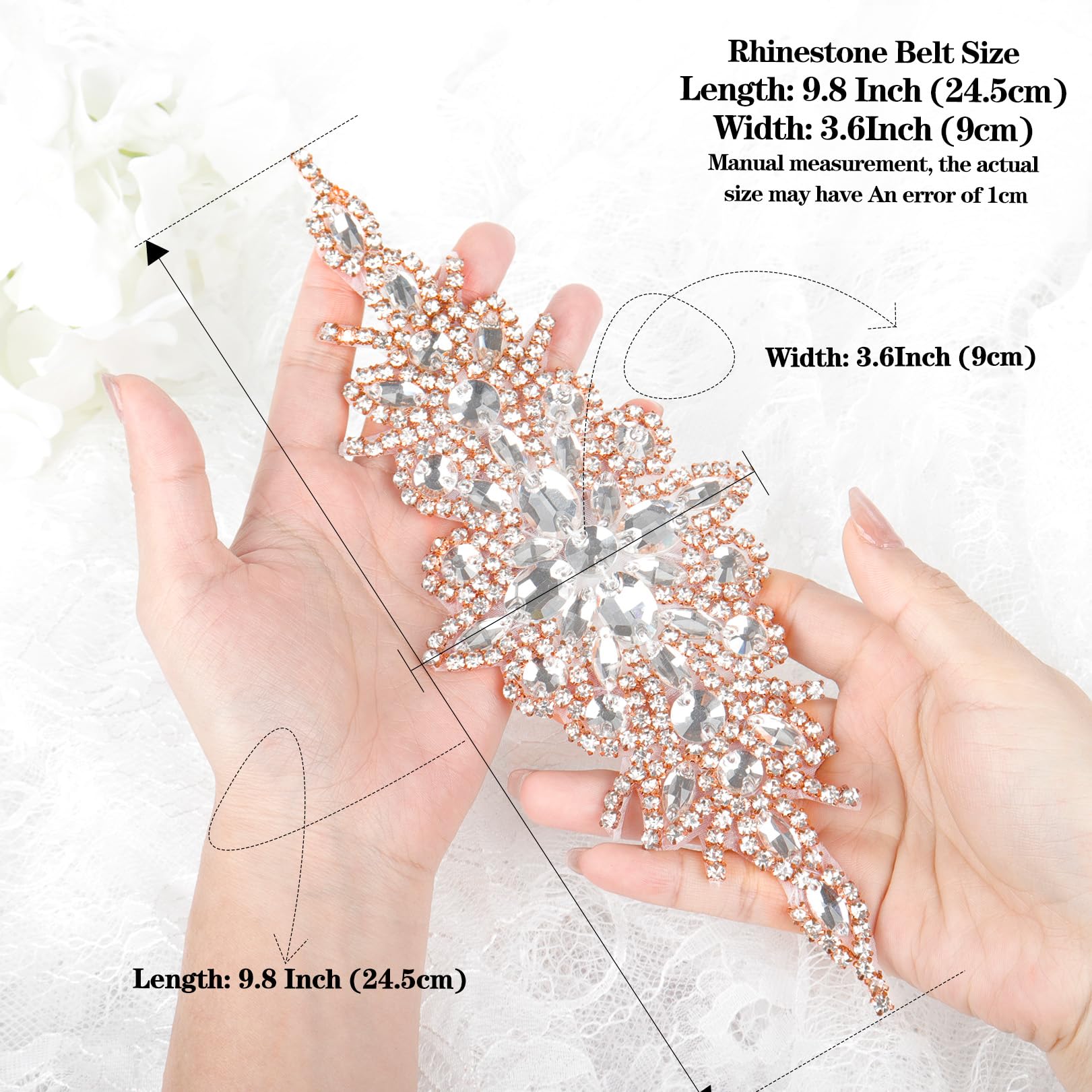 Nero Del Nastro Del Raso Cintura Di Strass Da Spos... - Vicedeal - Foto 4