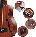 Batking Ubass Fretless,Bass Ukulele Electric 30 inch baritone ukelele bass,Electric Acoustic Bass Uku Wtih Gig Bag