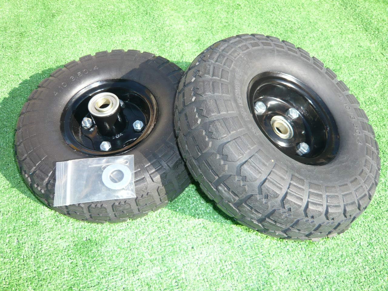 ノーパンクタイヤ 運搬台車用タイヤ K 300 エアーレス キャリアカー ブラケット付きタイヤ 荷車用タイヤ 21春夏新作 ブラケット付きタイヤ