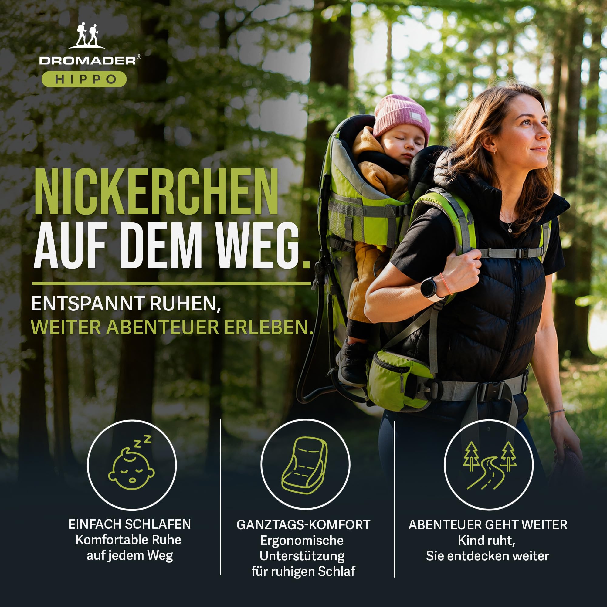 Dromader Kraxe kindertrage bis 22 kg