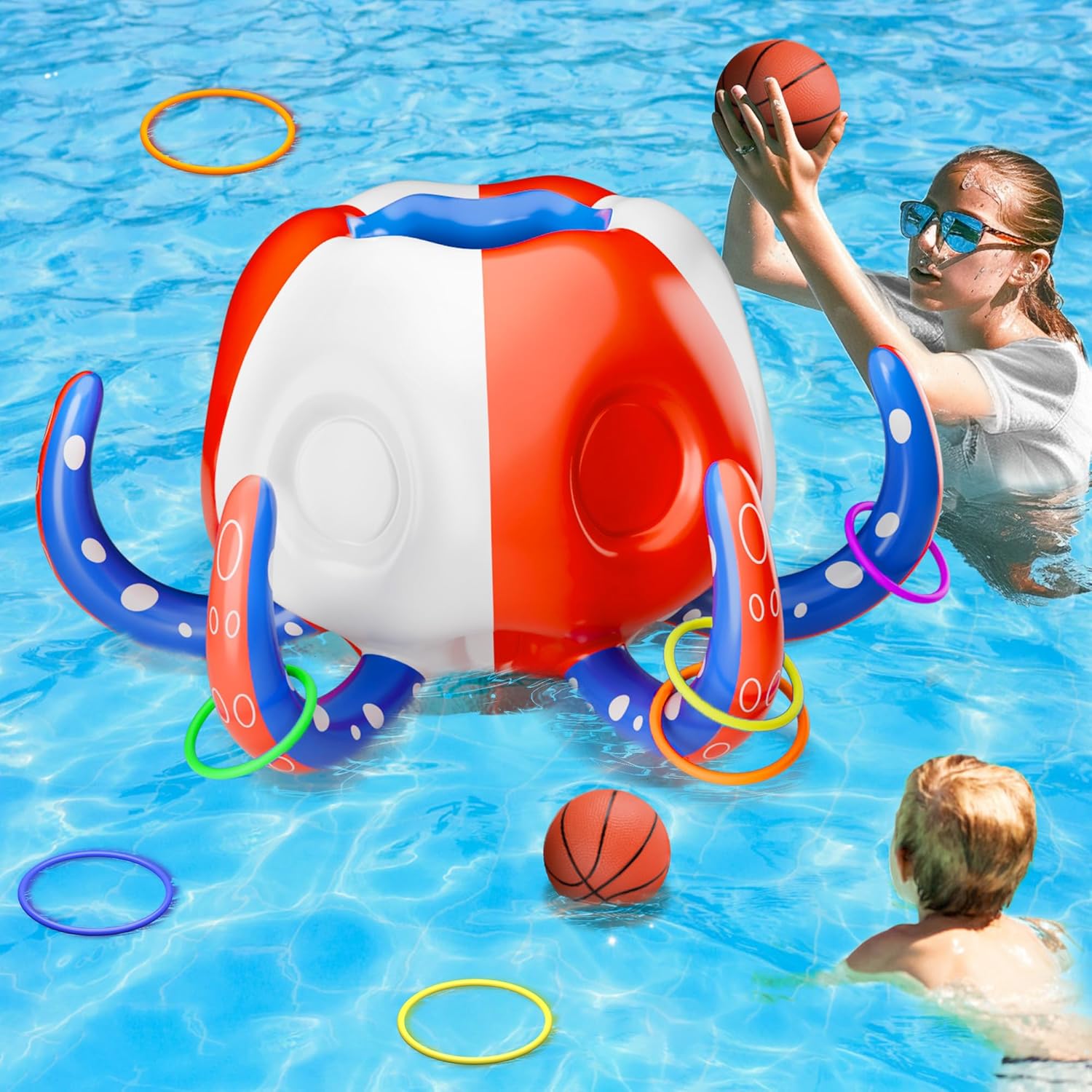 Pool Wave Kids Octopus Pool Toys, 2-in-1 Inflatable UK Ubuy