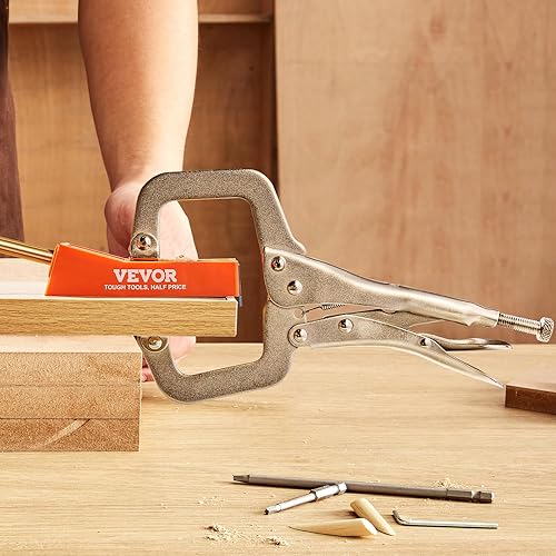 Miniatura 9 de VEVOR Plantilla de agujero de bolsillo, sistema de plantilla mini para agujeros de bolsillo de 56 piezas con abrazadera en C de 9 pulgadas, broca