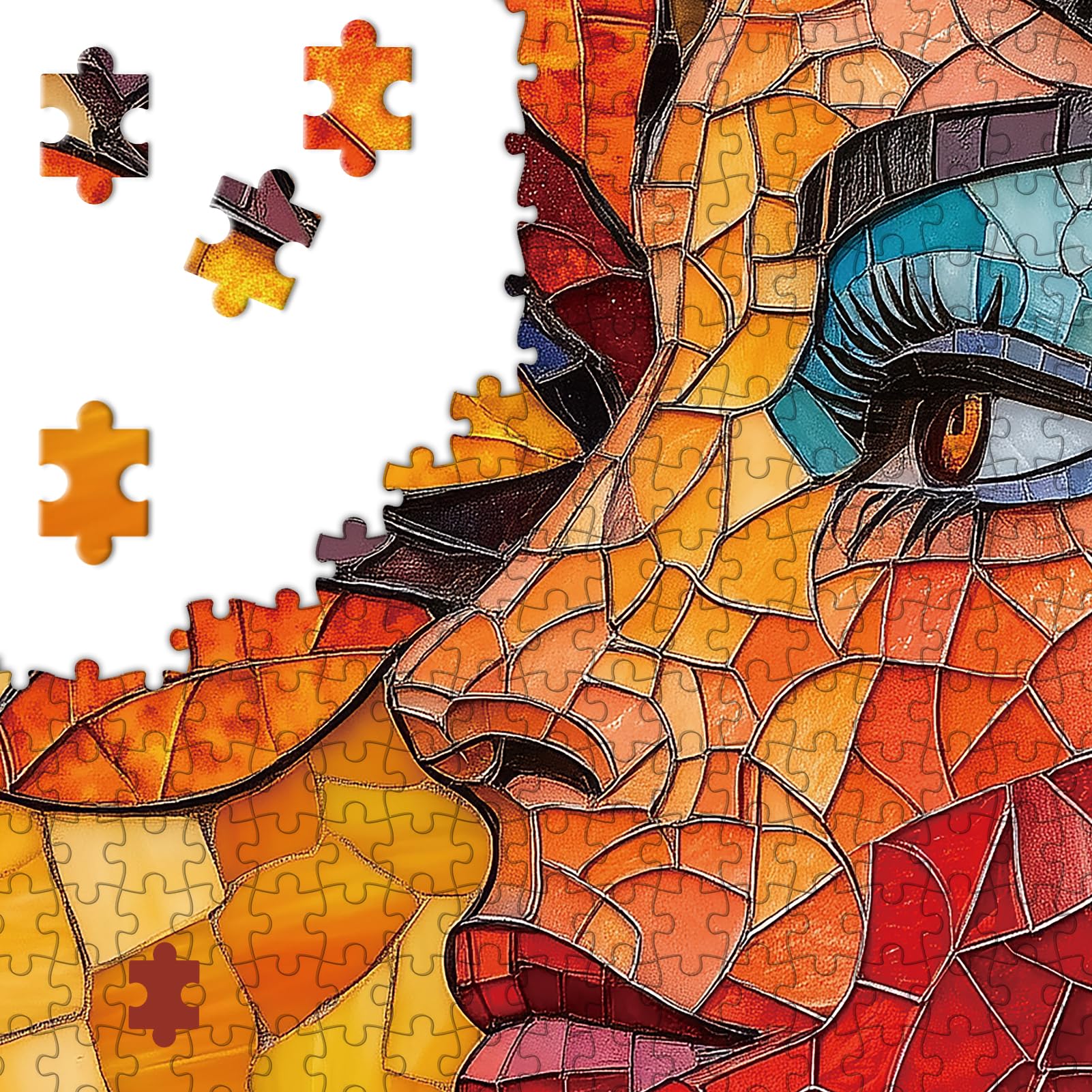 Amazon.com: Stained Glass Mosaic Puzzle for Adults 1000 Pieces